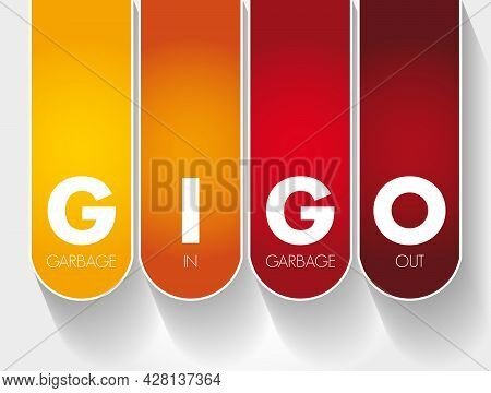 Gigo - Garbage In Garbage Out Acronym, Technology Concept Background