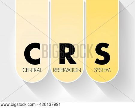 Crs - Central Reservation System Acronym, Technology Concept Background