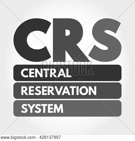 Crs - Central Reservation System Acronym, Technology Concept Background