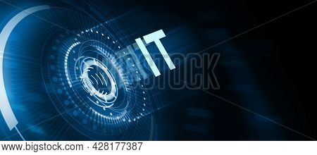 It Consultant Presenting Tag Cloud About Information Technology 3d Illustration