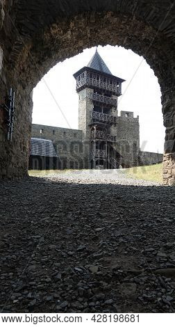 View On The Observation Tower From The Passage To The Third Courtyard Of The Castle Helfstyn In The 