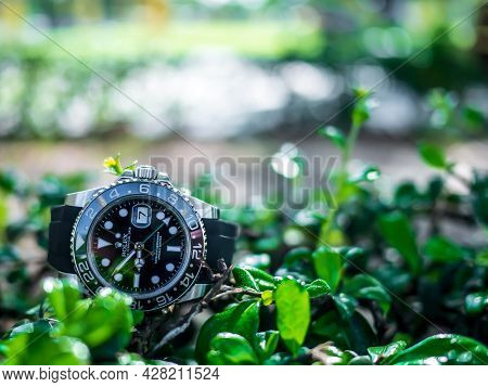 Bangkok, Thailand - 11 March 2019 : Rolex Gmt Master 2 Is A Popular Sport Model Of Rolex Watch.it Is