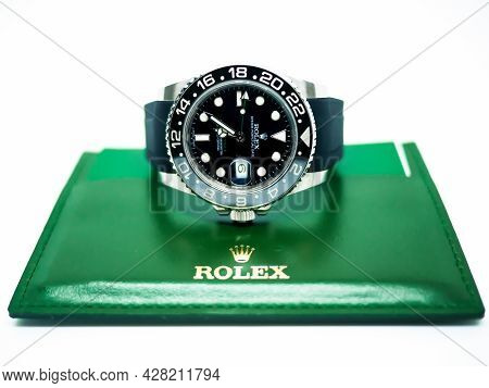 Bangkok, Thailand - 11 March 2019 : Rolex Gmt Master 2 Is A Popular Sport Model Of Rolex Watch.it Is