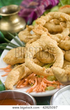Pakora ผัก อาหารอินเดีย