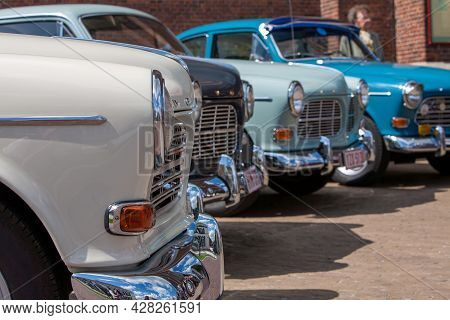 Antwerp, Belgium, June 19, 2009, Volvo Amazon Classic Car Gathering. High Quality Photo