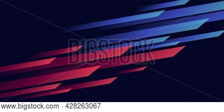 Speed Dynamic Background With Rectangular Shapes In Motion Forming Texture, Sport Background, Red An