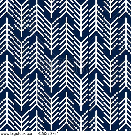 Seamless Pattern On Colorful Backdrop. Fabric Design Element. Natural Art Decoration.