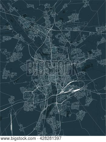 Map Of The City Of Of Braunschweig, Germany