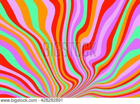 Abstract Psychedelic Groovy Background. Vector.
