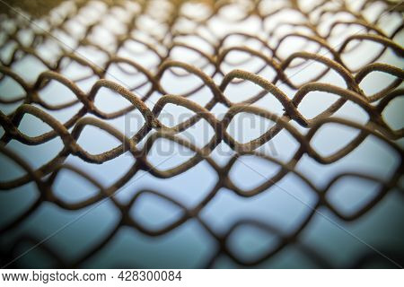 Mesh Rabitsa. Soft Selective Focus, Background. Textured, Close-up Mesh Rabitsa