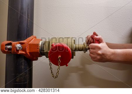 A Water Shutoff Valve In An Apartment Complex In Seattle, Wa.