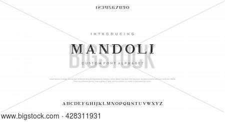 Serif Classic Design Font Vector Illustration Of Alphabet Letters.