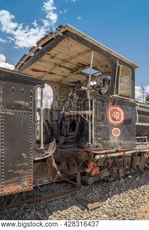Old Steam Locomotive At The Station Of Usakos, Erongo, Namibia