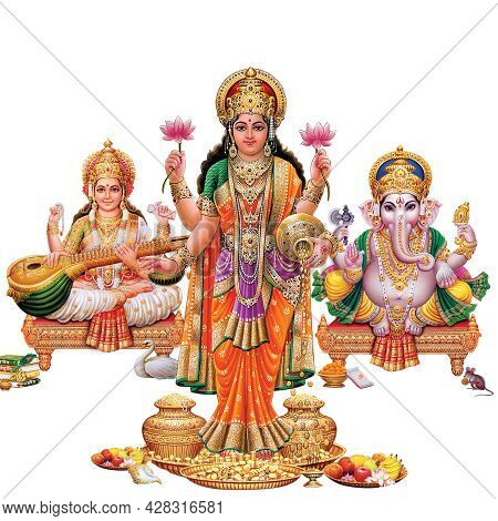 Hindu Cosmos Maha Laxshmi, Goddess Of Wealth