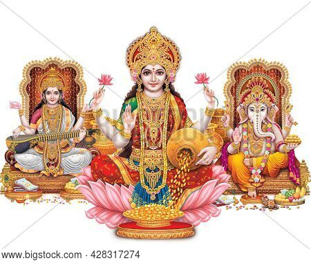 Hindu Cosmos Maha Laxshmi, Goddess Of Wealth