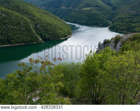 Bocac Artificial Lake In The Canyon Of The River Vrbas Between The Manjaca And Cemernica Mountains I