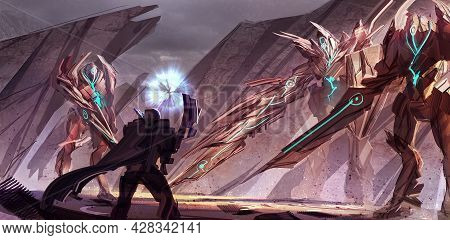 2d Digital Illustration Environment Design Concept Of Fantasy Fictional Adventure Traveler Warrior S