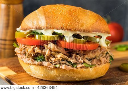 Homemade Mexican Pork Torta Sandwich
