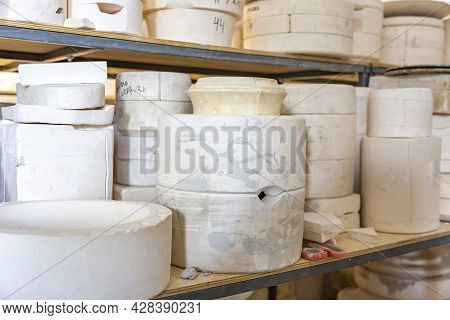 Inside The Workshop Of A Faience Manufacturing Company. Konakovo, Russia