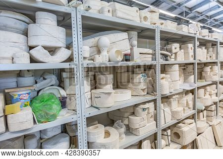 Inside The Workshop Of A Faience Manufacturing Company. Konakovo, Russia