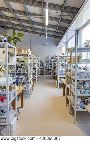 Inside The Workshop Of A Faience Manufacturing Company. Konakovo, Russia