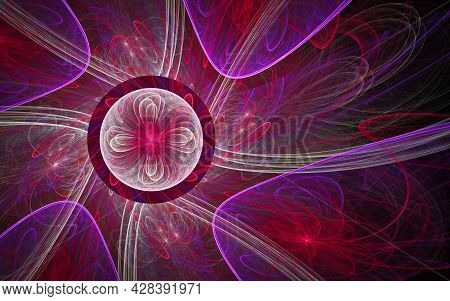 Digital Illustration Abstract Image Generated Fractal Background Image Wallpaper Pattern Of Various