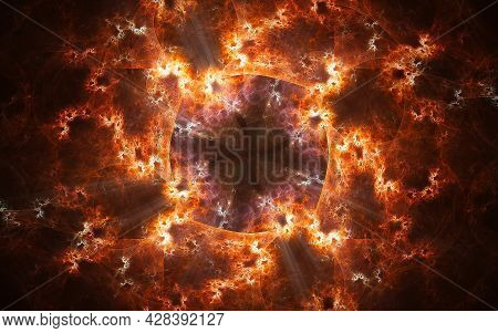 Digital Illustration Abstract Image Generated Fractal Background Image Wallpaper Pattern Of Various