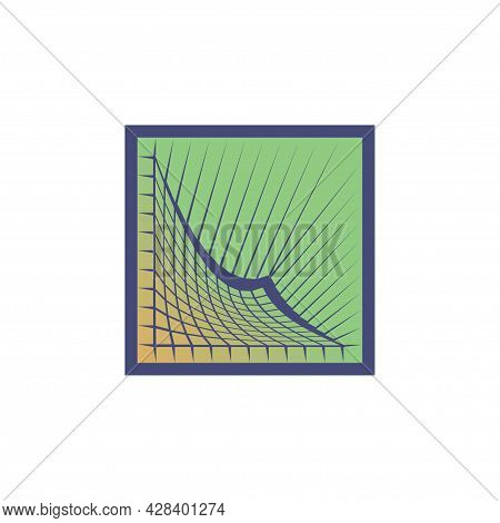 Abstract Geometric Symbol Consisting Of Colored Quadrilaterals