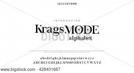 Abstract Fashion Font Alphabet. Minimal Modern Urban Fonts For Logo, Brand Etc. Typography Typeface 