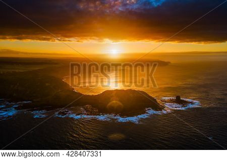 Early Morning Sunrise Over The Epic Rocky Ocean View Of Cape Schanck In Victoria Australia