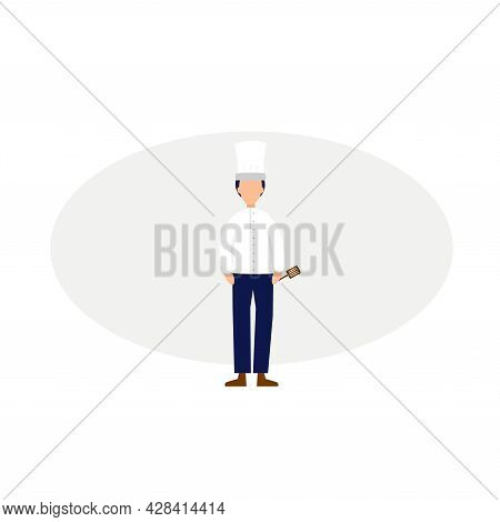 Chef Character Clipart. Chef Character Simple Vector Clipart.