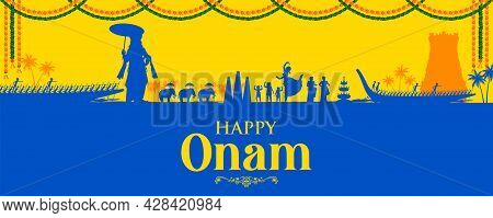 Ccelebration Background For Happy Onam Festival Of South India Kerala