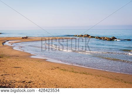 Panorama From Donnalucata Promenade, Scicli, Ragusa, Sicily, Italy, Europe