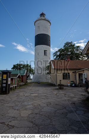 June 27, 2021 - Ottenby, Sweden: The Lighthouse Tall Jan A Beautiful Summer Day. These Days Have Bro
