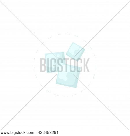 Ice Cubes Clipart. Ice Cubes Simple Vector Clipart. Ice Cubes Isolated Clipart.