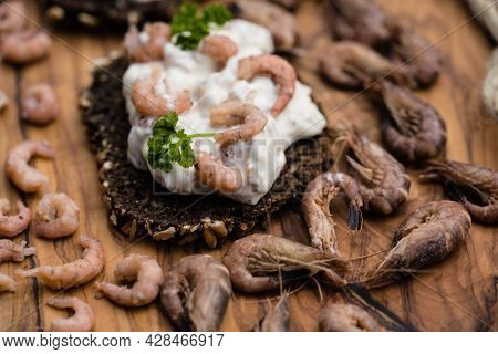Salad With Fresh Boiled North Sea Crabs
