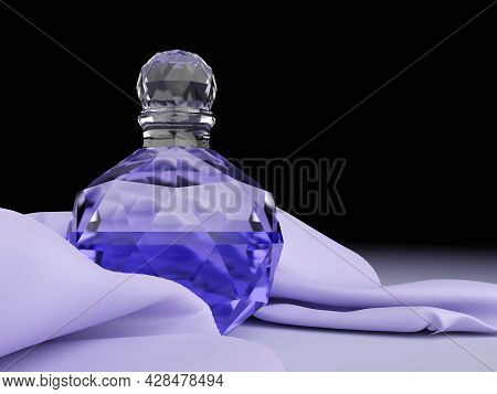 Spirits In The Lacon In The Form Of A Spherical Polyhedron. 3d Render.