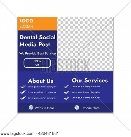 Dental Care Social Media Post Template Design. Dental Care Square Flyer