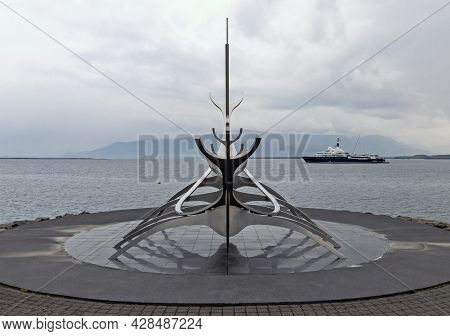 Reykjavik, Iceland - June 19th, 2021: Luxury Yacht Le Grand Bleu, Owned By Roman Abramovich, One Of 