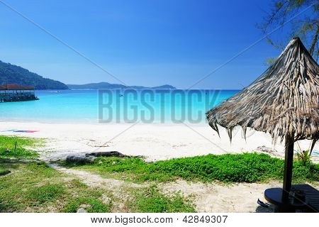 Красивый пляж на Perhentian острова, Малайзия