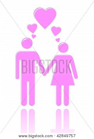 Uomo e donna in amore