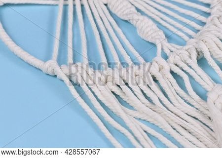 Part Of Macramé Wall Hanging, A Form Of Textile Produced Using Knotting Techniques