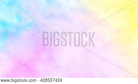 The Background Of Watercolor With Blue, Yellow, And Pink Mixed Together Feels Simple.