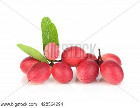 Carissa Carandas,mango Yawn Lemon Boo Isolated On White Background