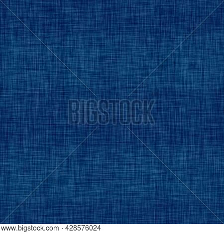 Classic Blue Woven Stripe Masculine Shirt Fabric Texture. Navy Space Dyed Marled Melange Background.