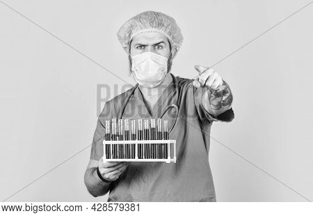 Hospital Treatment. Quarantine Plans. Epidemic Threshold. Medical Research. Man In Medical Lab Inspe