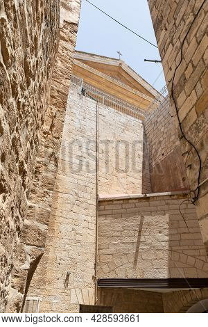 The Building Of The Custodia Terrae Sanctae From The Christian Quarter In The Old City Of Jerusalem,