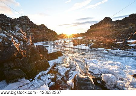 Freezing Journey Heads To Svartifoss Waterfall Skaftafell Vatnajökull National Park Iceland. Go Expl