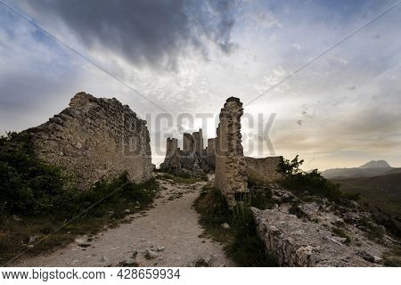 Rocca Calascio, Gran Sasso National Park. June 2021. The Aquila Area Of ​​gran Sasso And In Particul