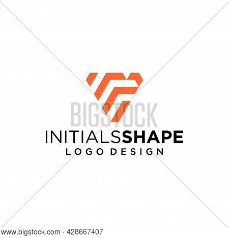Initial Logo About The Letters F And P Designed With Bold Geometric Lines.
Eps 10, Vector.